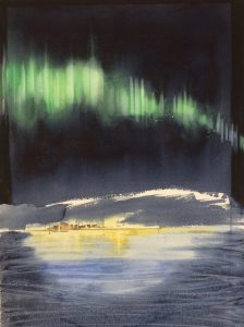 Aurora Borealis af Birgitta Steen vises i Galleri Blæst i Nordjylland